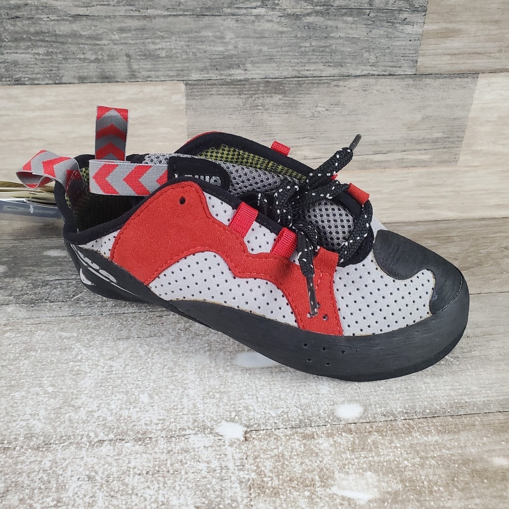 Lowa‎ Red Eagle Lacing Unisex Climbing Shoe Sz Mens 7 / Womens 7.5 Red Gray